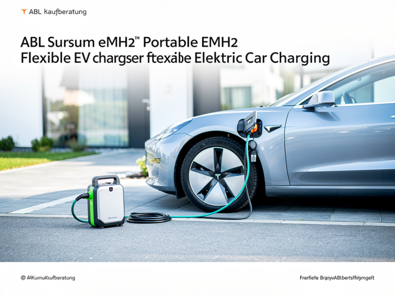 Praktische Erfahrungen im ABL Sursum eMH2 Portable Test für flexible E-Auto-Ladung ABL Sursum eMH2 Portable mobile Ladestation im Praxistest mit E-Auto am Ladepunkt