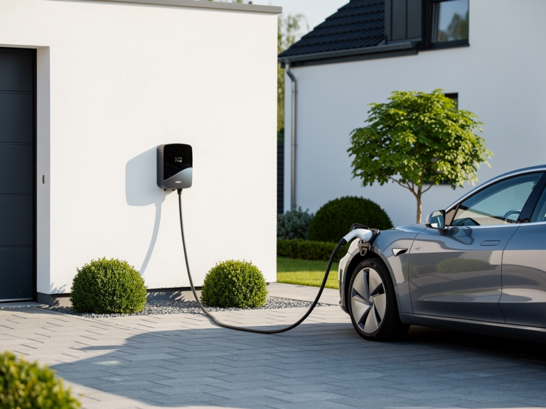 Erfahrungen mit der Alfen Eve Single Pro-line 22 kW als Profi-Wallbox für Zuhause Alfen Eve Single Pro-line 22 kW Wallbox in moderner Heimgarage installiert