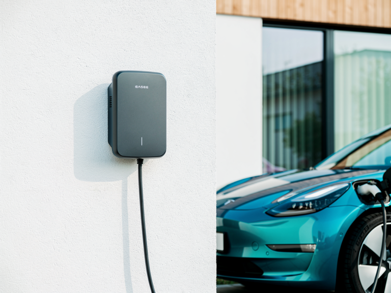 Easee Charge Lite 11 kW kompakte Wallbox mit skandinavischem Design und 11 kW Ladeleistung