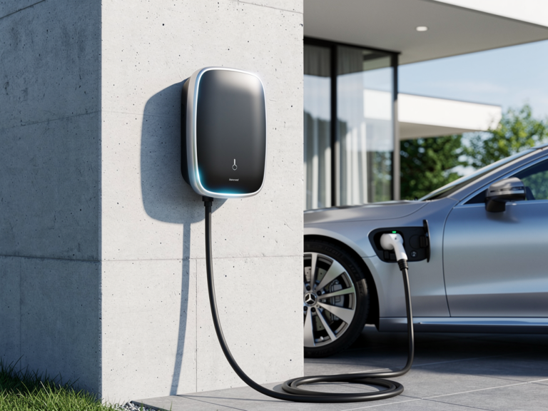 Mercedes Wallbox 22kW mit elegantem Design und zuverlässiger Ladeleistung im Alltagstest