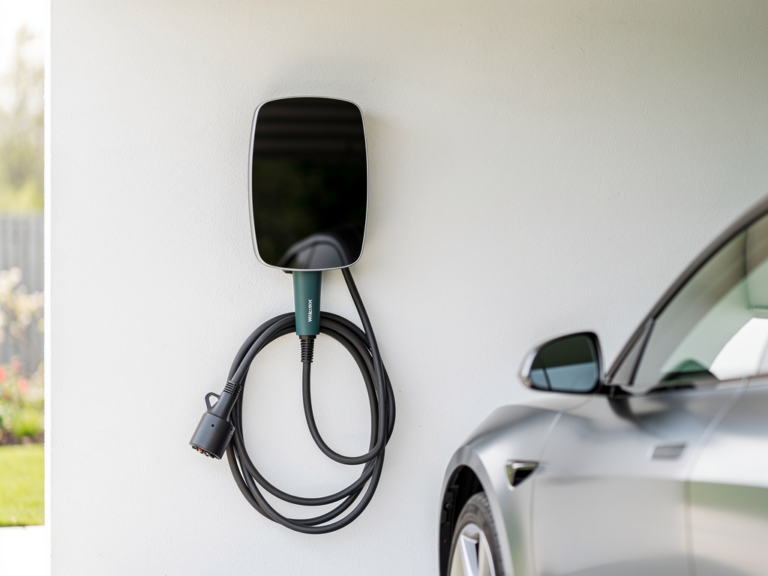 Wallbox Commander 2 22 kW mit modernem Touchscreen und praktischem Design