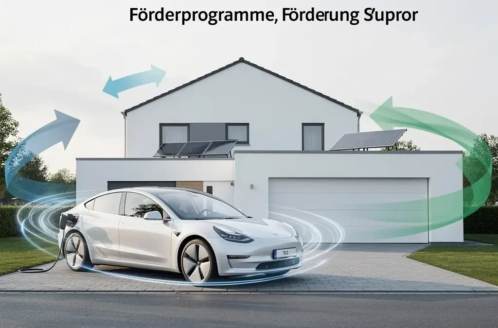 Bild eines bidirektionalen Ladesystems zur Förderung von Elektrofahrzeugen in Deutschland