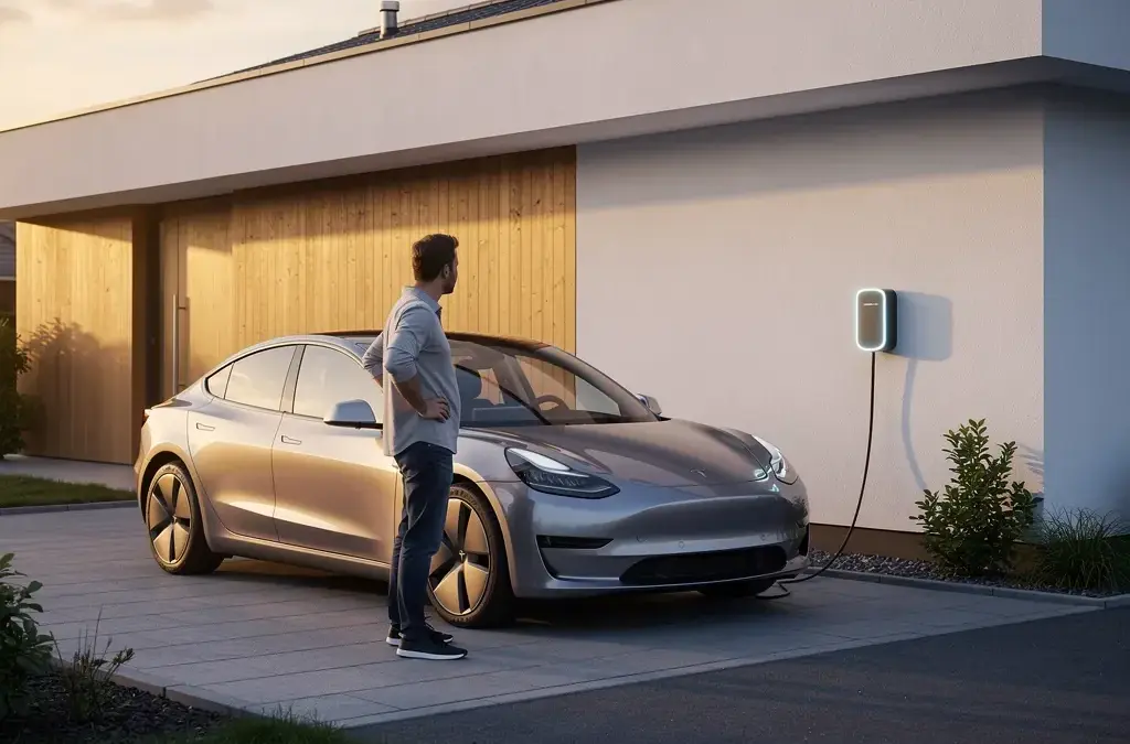 Wallbox 22 kW für schnelles Laden von Elektrofahrzeugen zu Hause