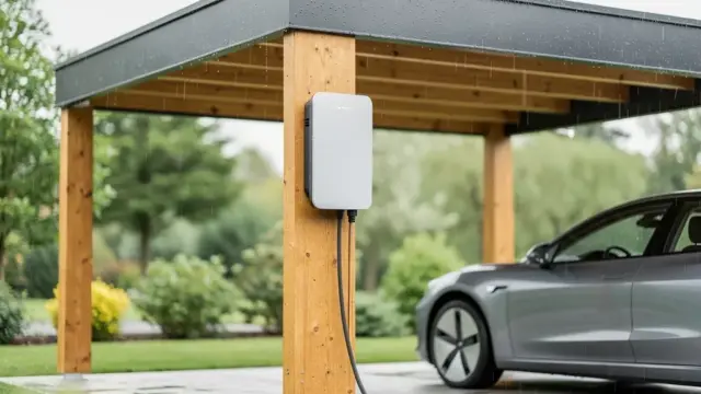 Wallbox im Carport mit optimalem Wetterschutz und sicherer Installation