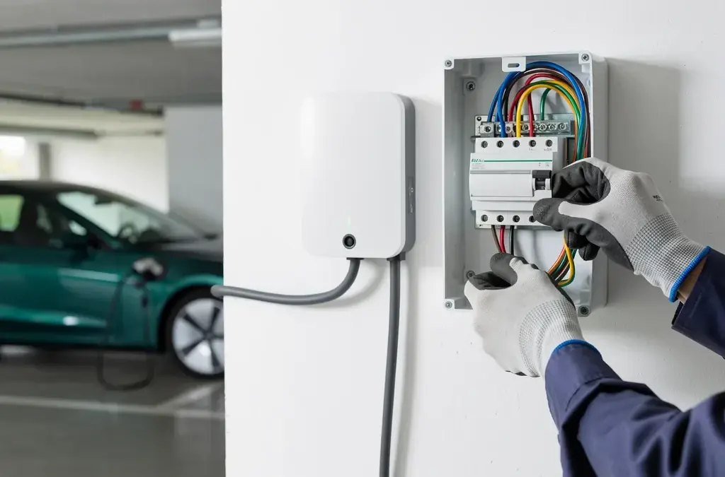 Wallbox mit FI-Schalter für sichere Elektroauto-Ladung in Mietwohnungen