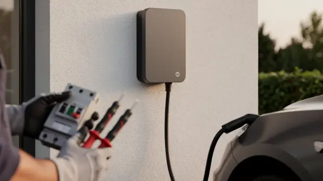 Wallbox mit notwendigem FI-Schalter Typ B für sicheres Laden von Elektrofahrzeugen